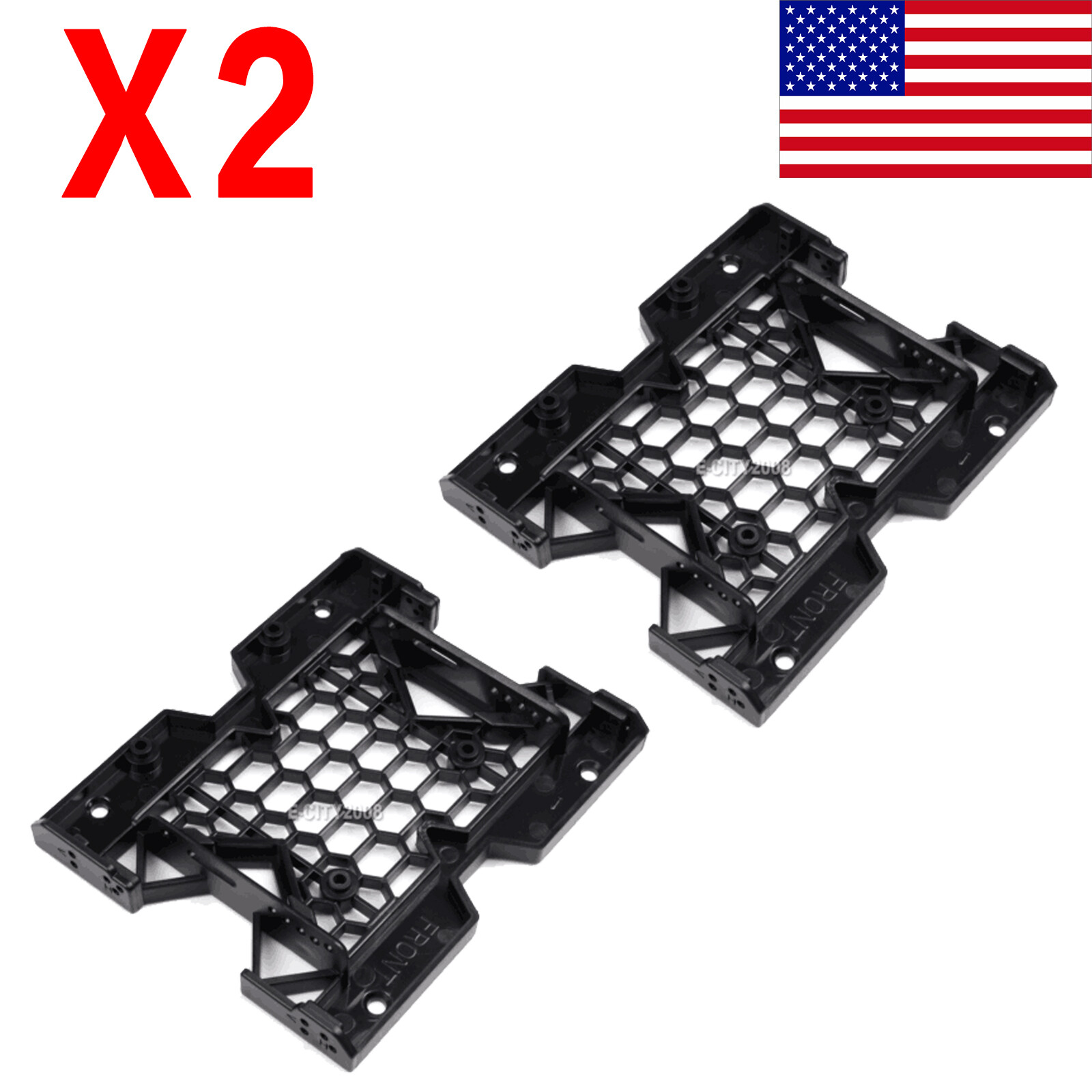 2PCS 2.5 / 3.5 to 5.25 Drive Bay Computer Case Adapter HDD SSD Mounting Bracket