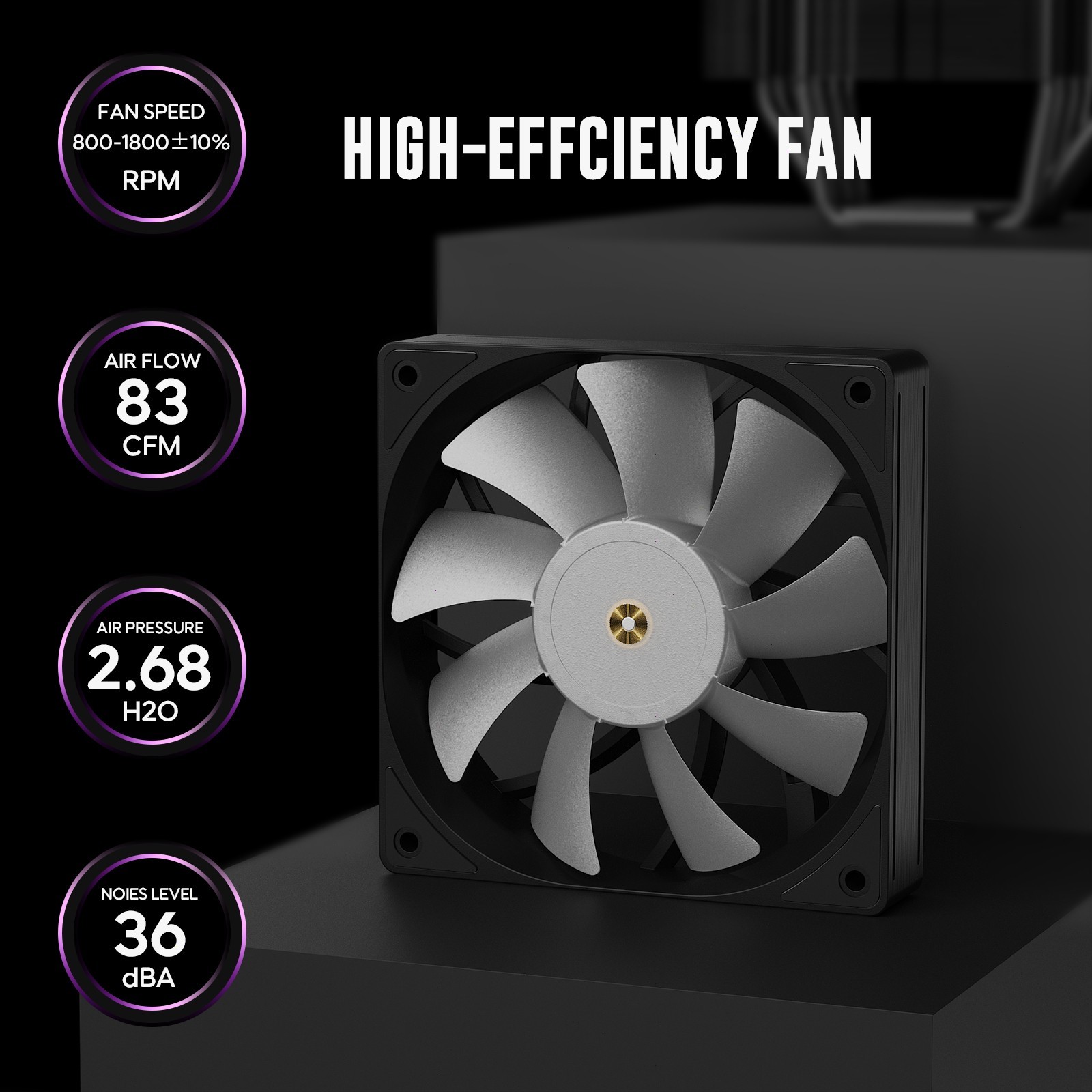 Vetroo V5E CPU Air Cooler with Brushed Finish Design & 5 Heat Pipes