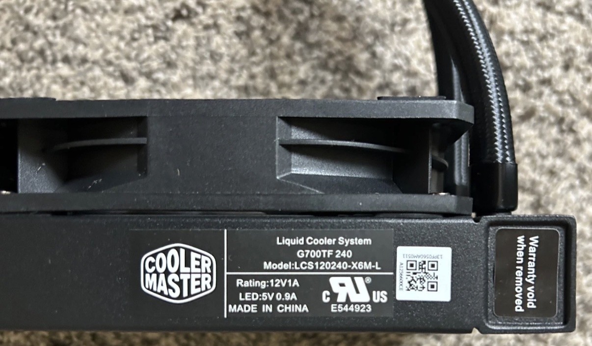 CPU Intel Liquid Cooler G700TF 240MM ASUS ROG/COOLER MASTER AIO – 13PF0560AM0611