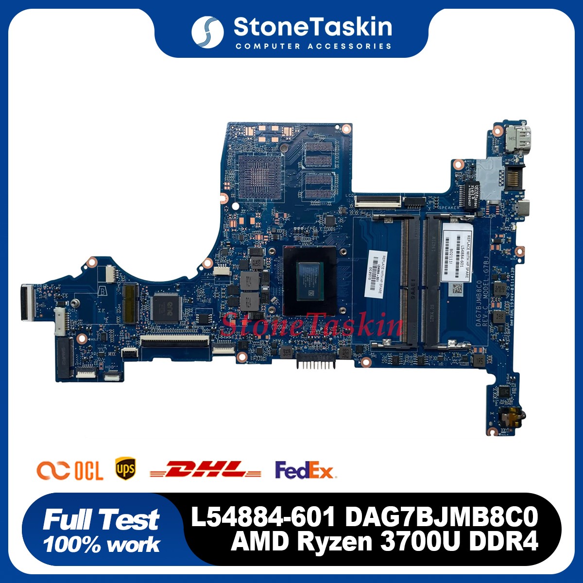 DAG7BJMB8C0 For HP 15-CW MB Main Board AMD Ryzen 3700U L54884-601 L22761-601