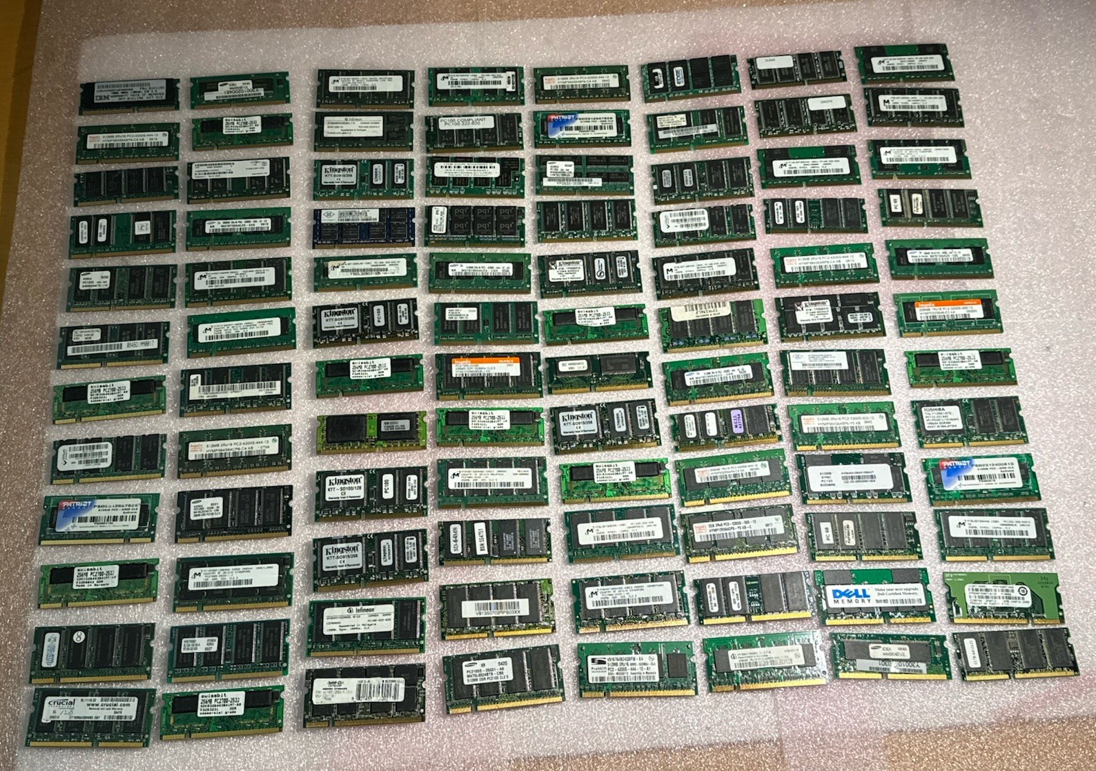 96 Laptop Sodimm Memory RAM (Various Types)