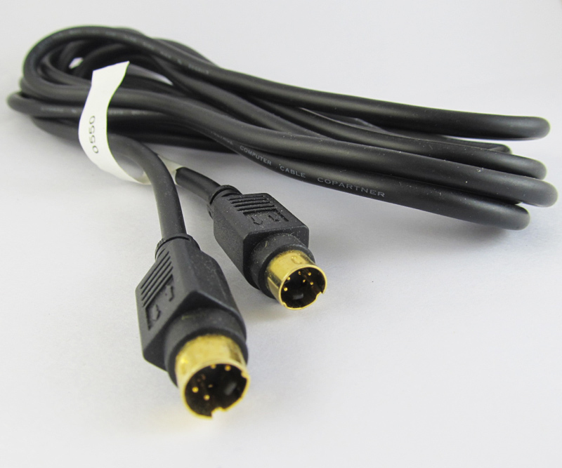 1pc 10ft S-Video Cable Mini Din 4 Pin Male to Male Dual Male For DVD HDTV Gold