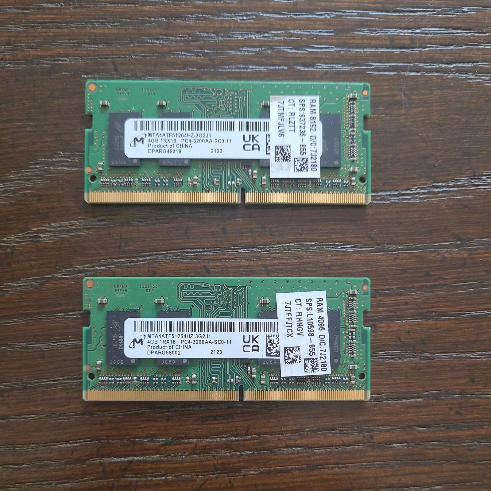 Micron 4GB 1Rx16 PC4-3200AA DDR4 3200Mhz SODIMM Memory MTA4ATF51264HZ-3G2J1
