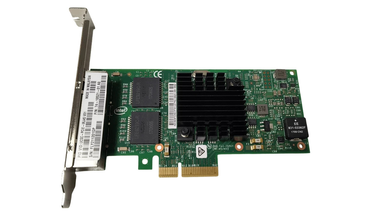 Cisco 74-10521-01 Quad Port 1Gb Network Adapter UCSC-PCIE-IRJ45 V01 High Profile