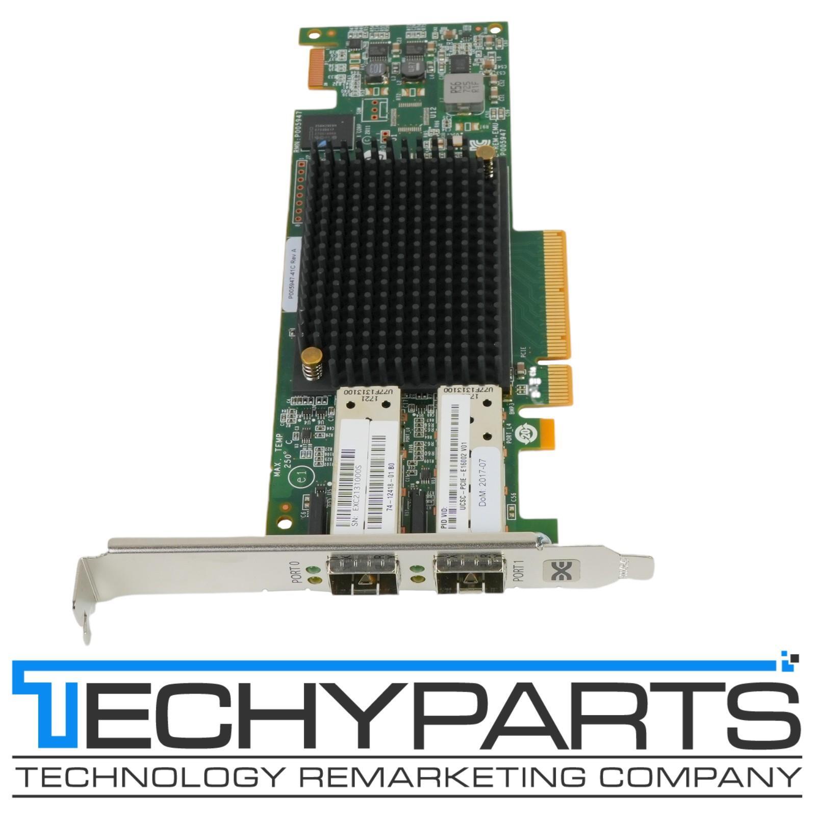 Cisco UCSC-PCIE-E16002 Emulex LPE16002 16Gbps FC 2-Port PCI-e x8 HBA