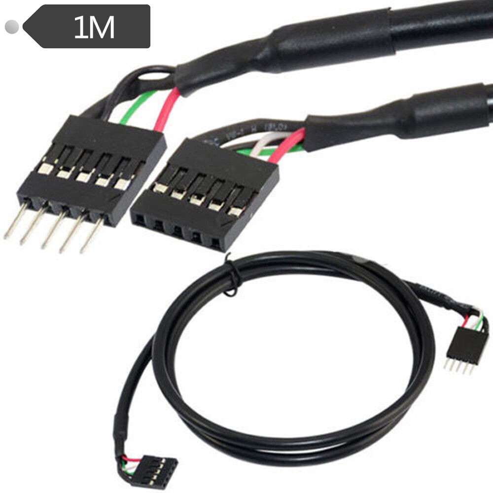 Internal 5-Pin USB IDC Motherboard Header Male to Female Extension Cable 3ft/1m