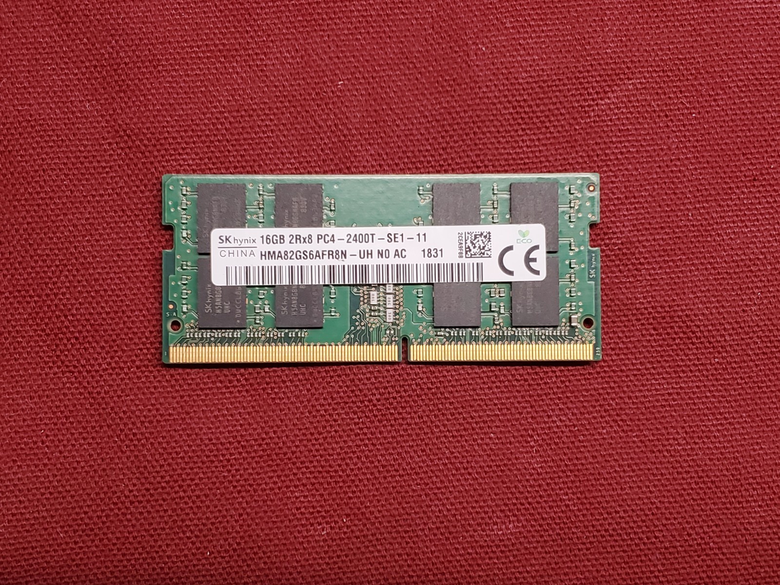 SK Hynix 16GB PC4-2400T DDR4 2400MHz HMA82GS6AFR8N-UH Laptop RAM #2908