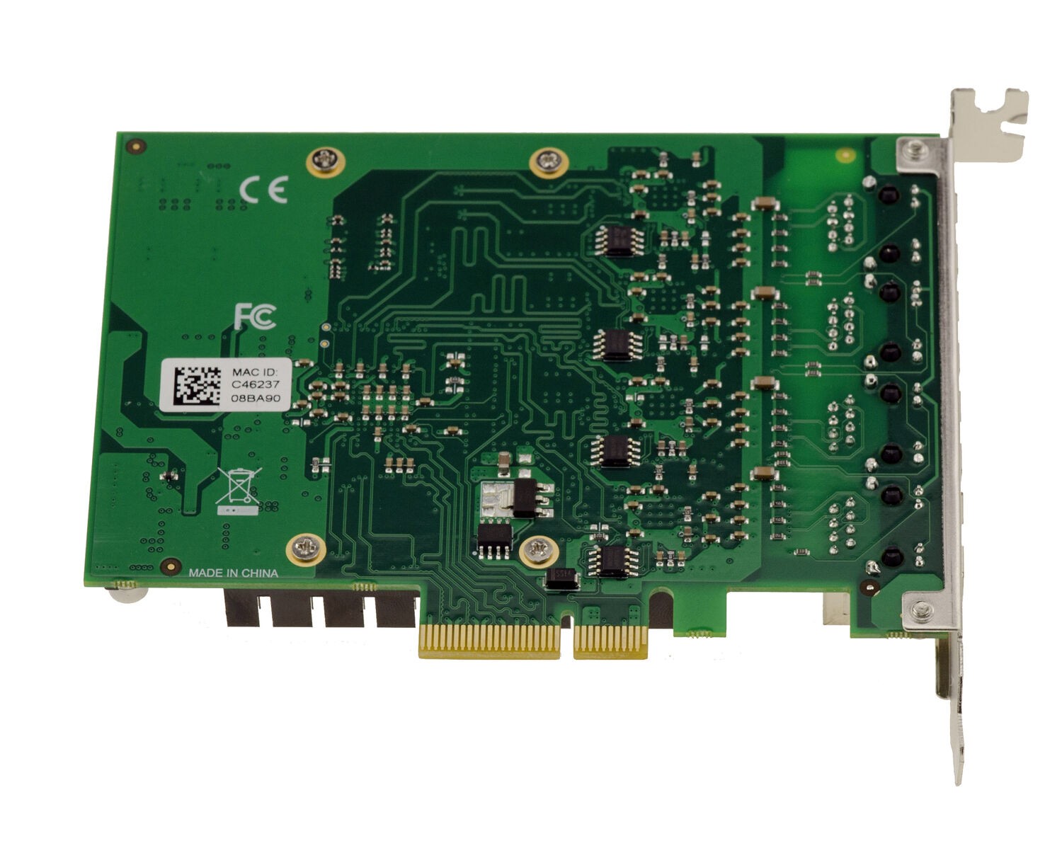 Industrial PCIe x4 Network Card 4 Ports RJ45 LAN GIGABIT ETHERNET INTEL 82574