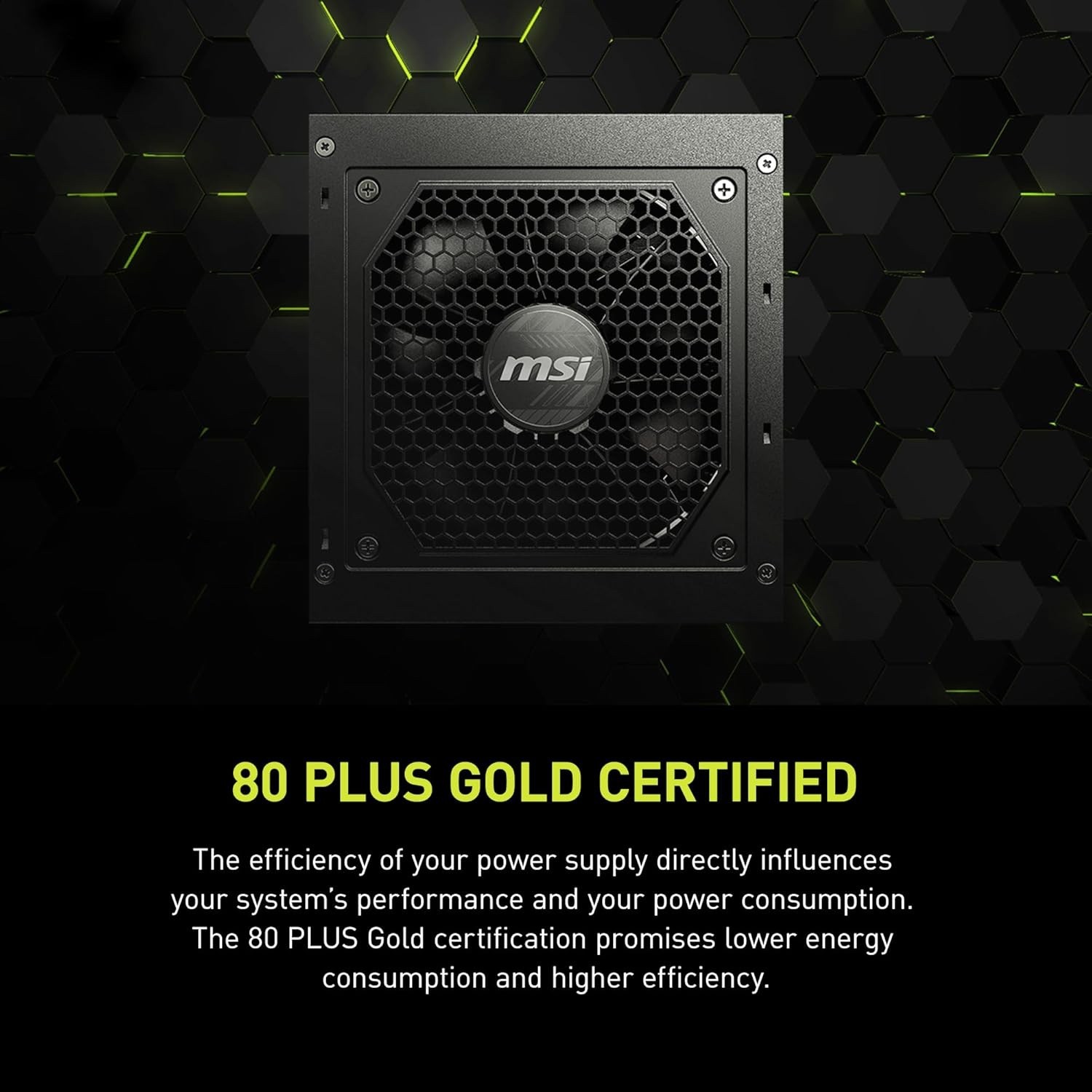 MSI MAG A750GL PCIE5, Fully Modular Compact Gaming 750W Power Supply, 80+ Gold,