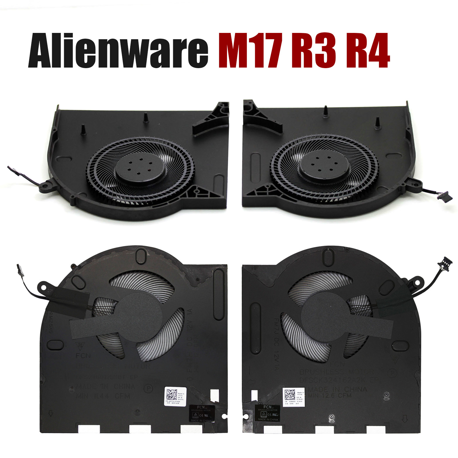CPU GPU Cooling Fan For Dell Alienware 17 R4 R5 P31E ALW17C M15 R3 R4 R5 R6 M17