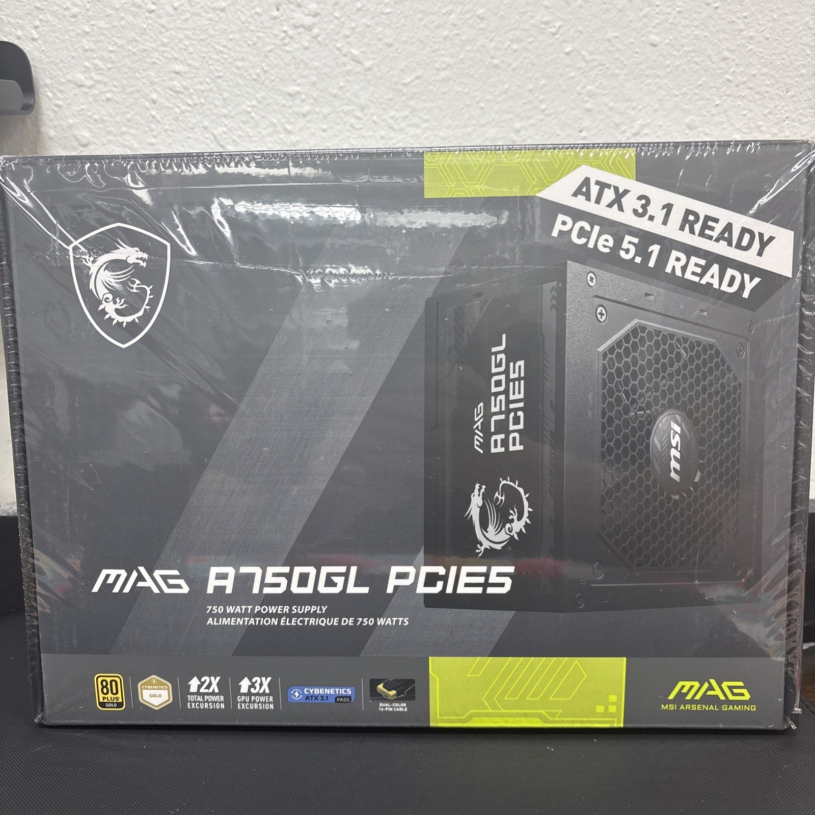 MSI MAG A750GL PCIE5 750W ATX 3.1 80+ Gold New Sealed