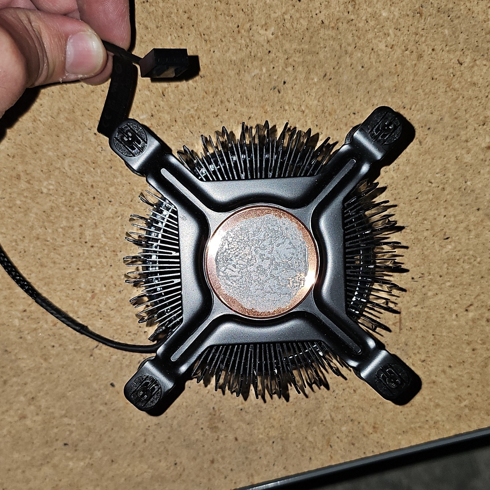 Intel (Unused) CPU Fan with Heatsink 4-Pin Black Aluminum Copper Plastic Cooler