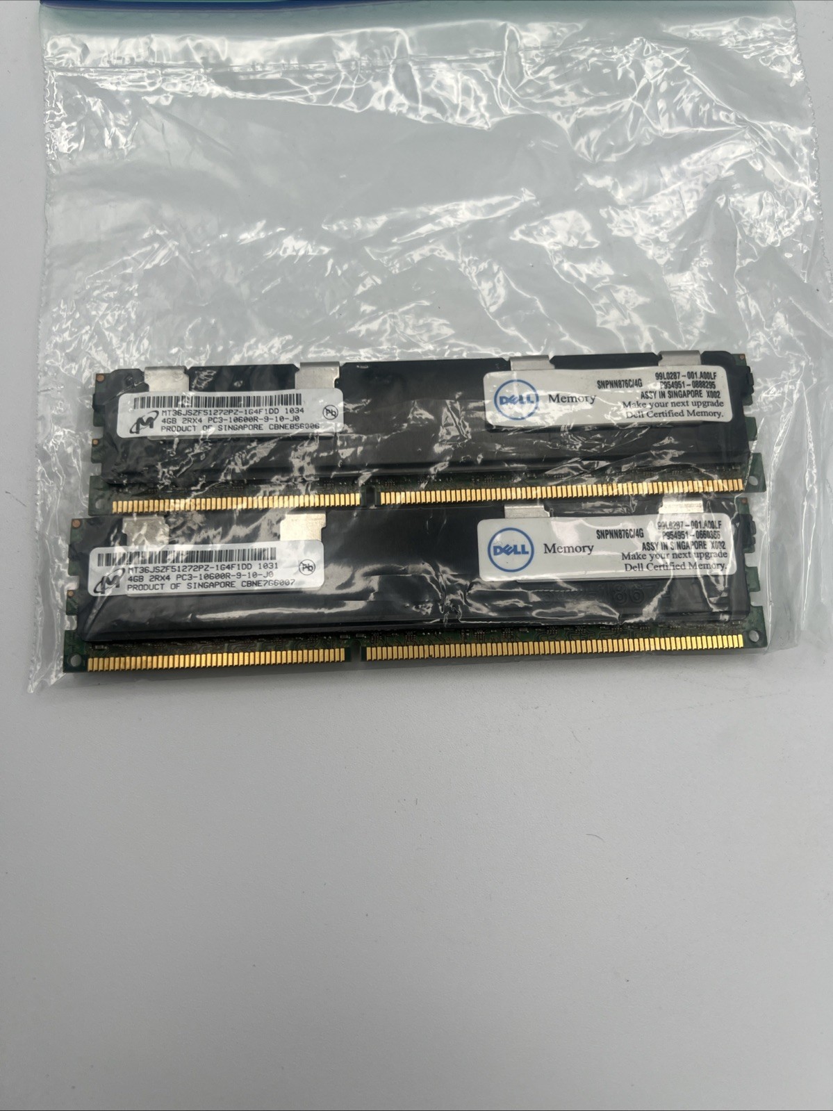 Micron 8GB 2x 4GB PC3-10600 DDR3-1333MHz ECC Registered MT36JSZF51272PZ-1G4G1HG