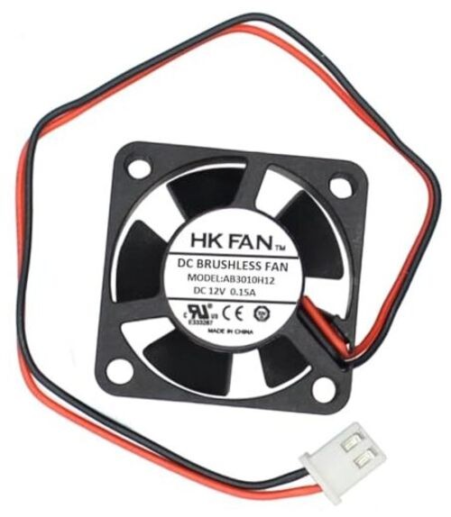 30mm x 30mm x 10mm 3010 12V 0.15A Ball Bearing Brushless DC Cooling Fan 2pin