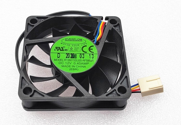 60mm PWM Cooling Fan R126015SU EVERFLOW 6015 6CM 60X60X15mm 12V 0.40A 5500RPM