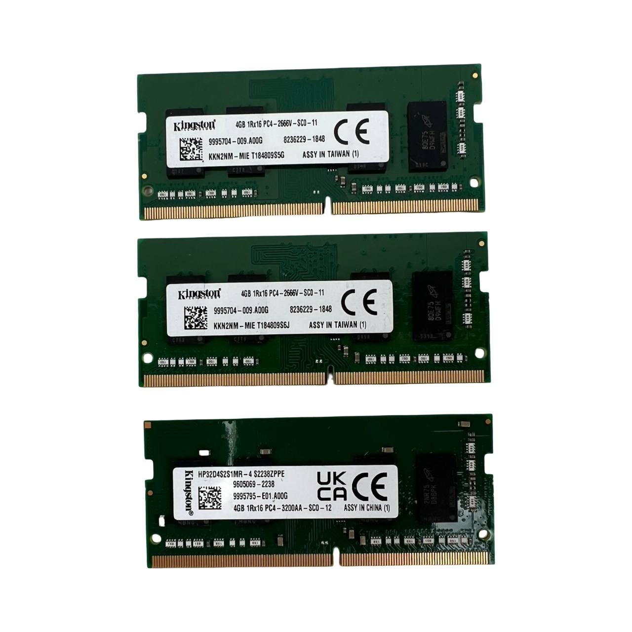 Lot of 3 – Kingston 12GB(3x4GB) 1Rx16 PC4-2666V-SC0-11
