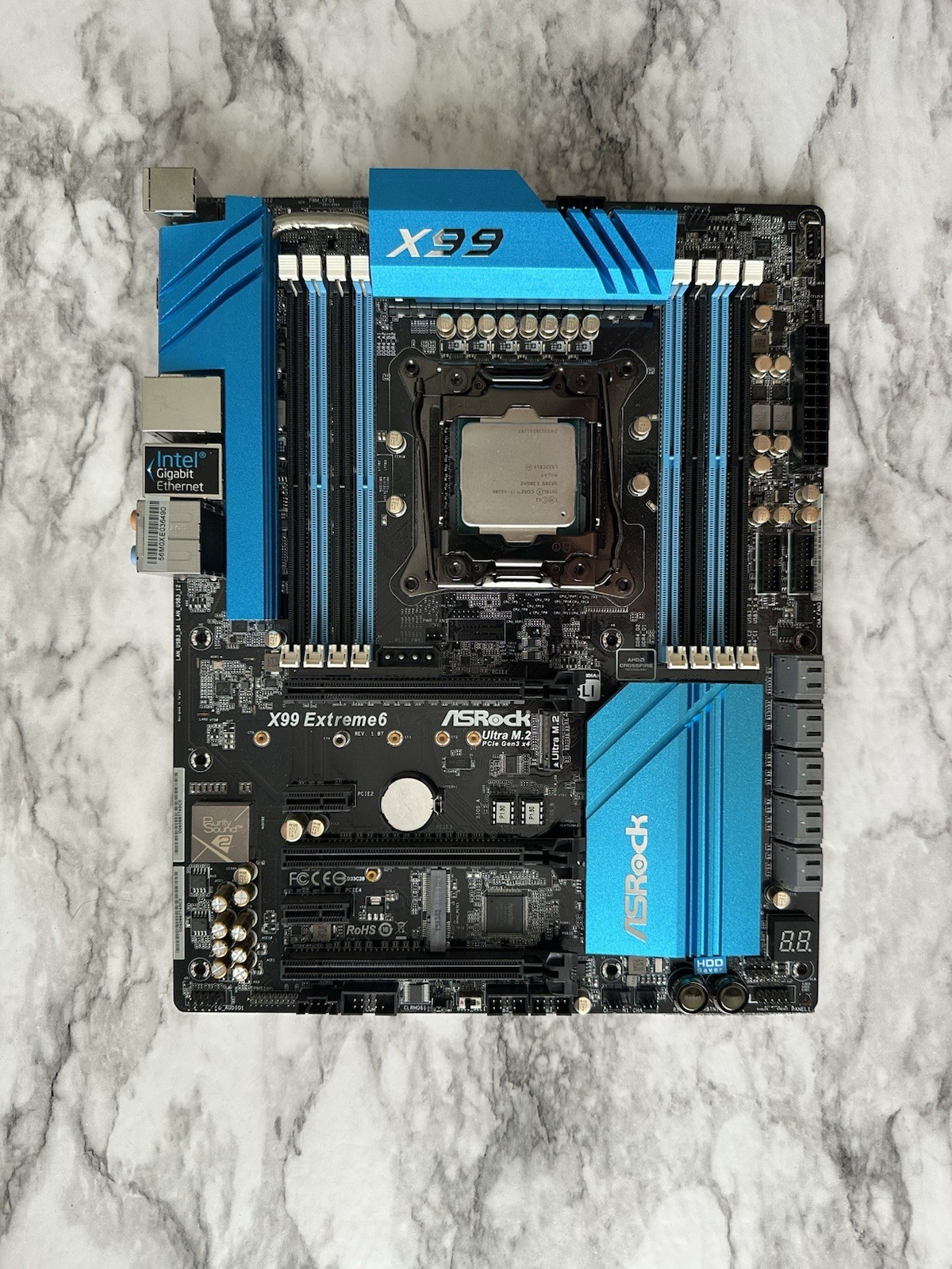 ASRock X99 Extreme6 ATX Motherboard with Intel X99 Chipset and Socket LGA 2011-3