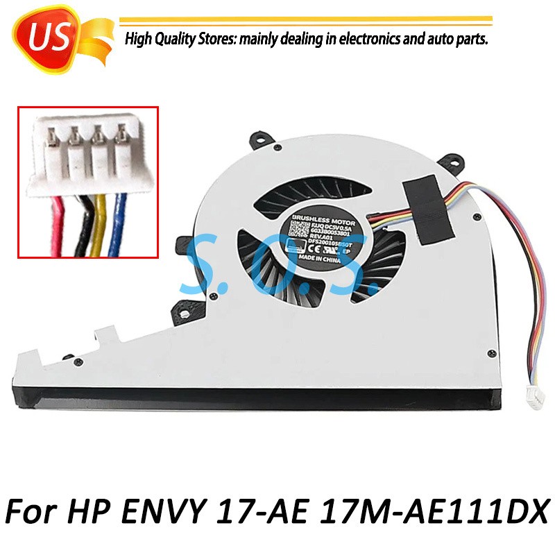 New CPU Cooling Fan For HP ENVY 17-AE 17-AE100 17T-AE100 17M-AE111DX 17-AE143