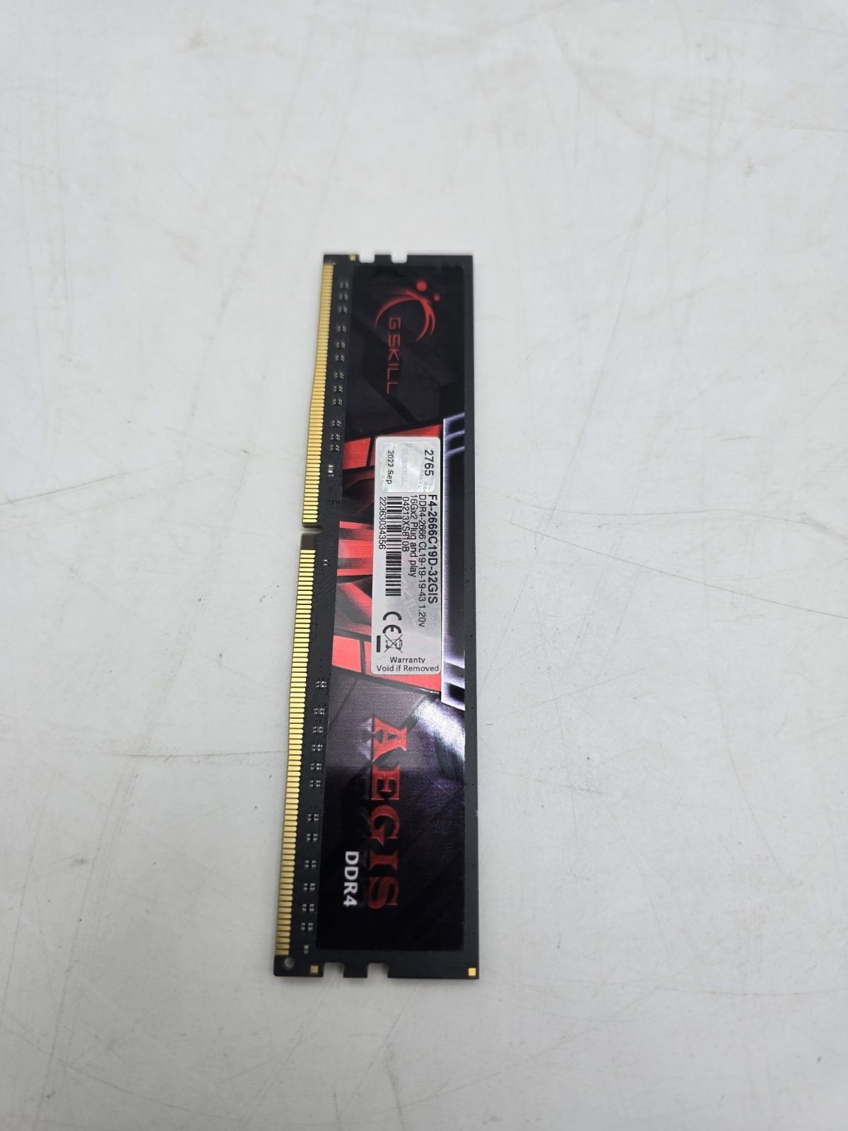 G.SKILL AEGIS SERIES 16GB DDR4 2666MT/S CL19-19-19-43 1.20V RAM – BLACK
