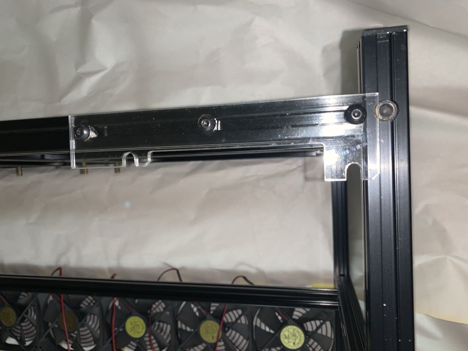8 GPU Aluminum Stackable Open Air Mining Case Computer Frame Rig Fans Assembled