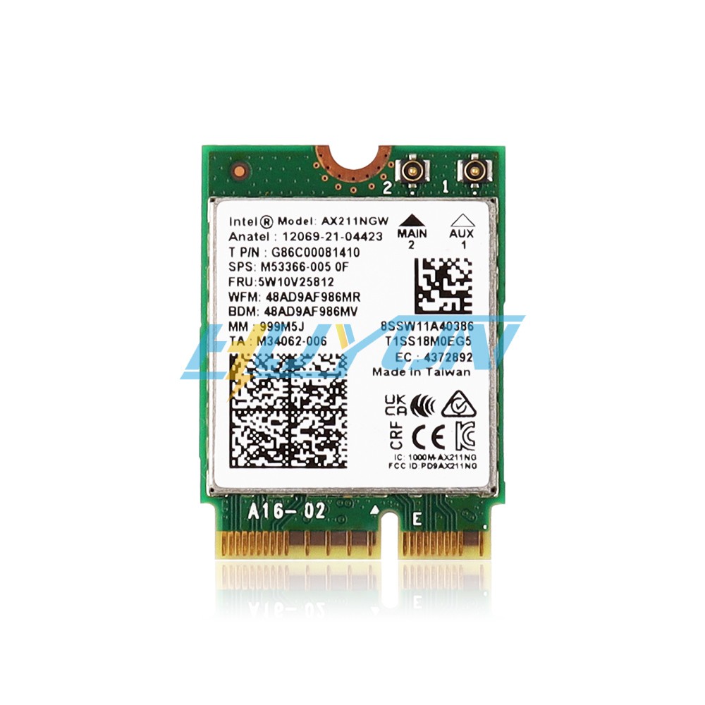 Wireless Network Card AX211NGW WiFi6E 5374Mbps CNVi Bluetooth 5.3 Intel