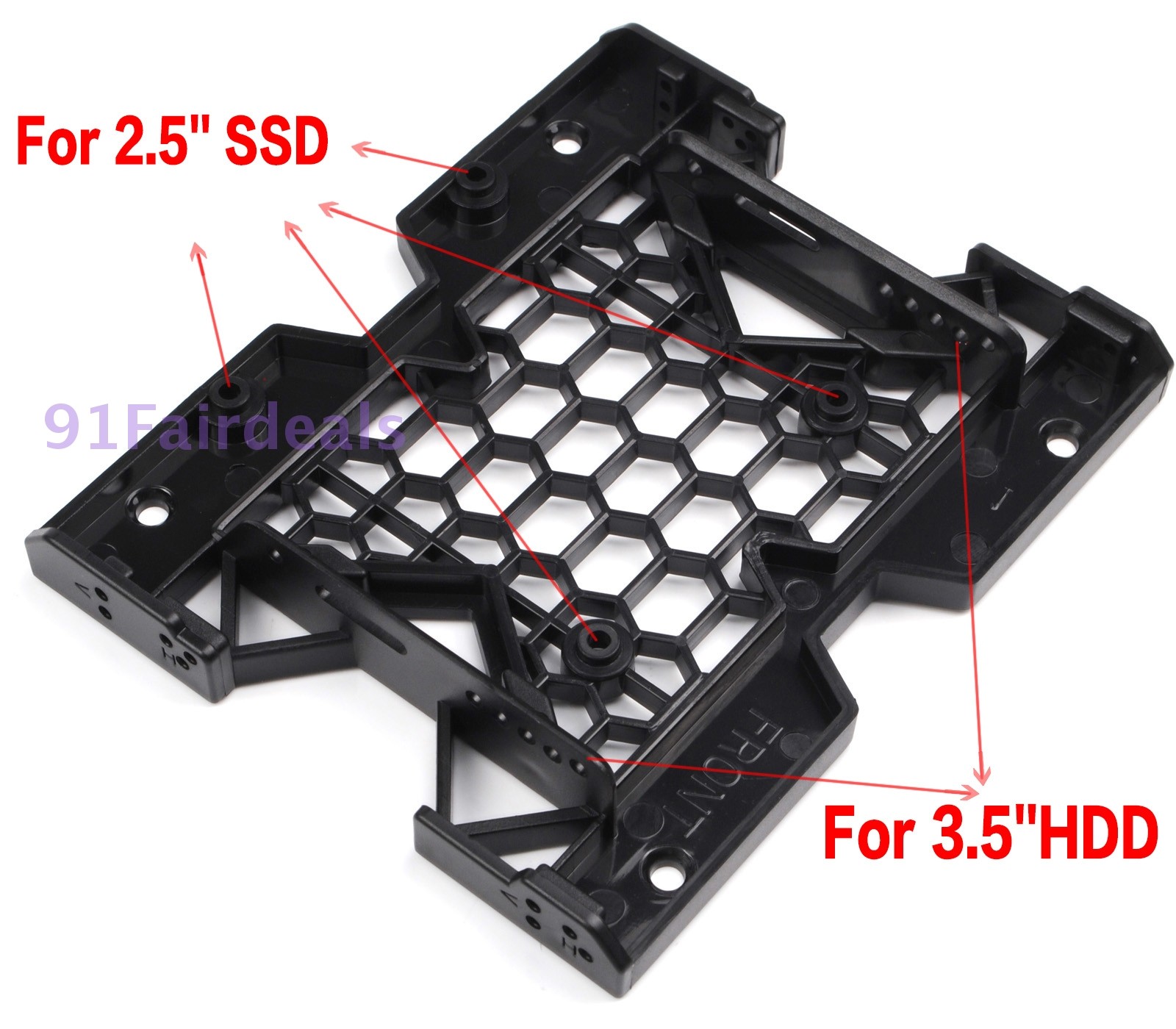5.25″ to 3.5″ SSD HDD Adapter Bracket Optical Drive Bay Hard Drive Caddy Tray US