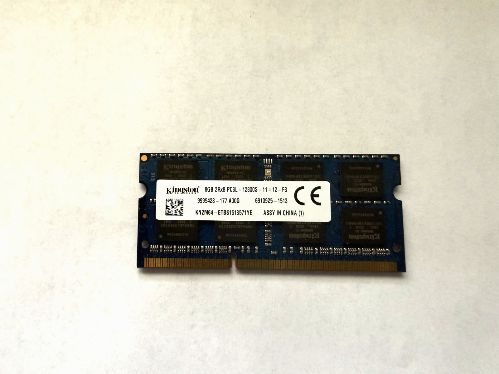 Kingston 8GB 2Rx8 PC3L 12800S KN2M64 Laptop Memory