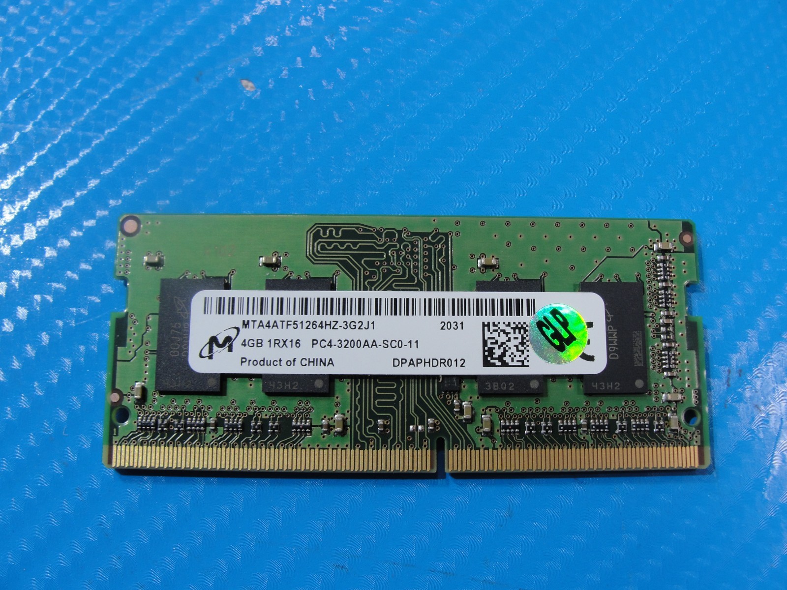 HP 15-cs3153cl Micron 4GB 1Rx16 PC4-3200AA Memory RAM MTA4ATF51264HZ-3G2J1
