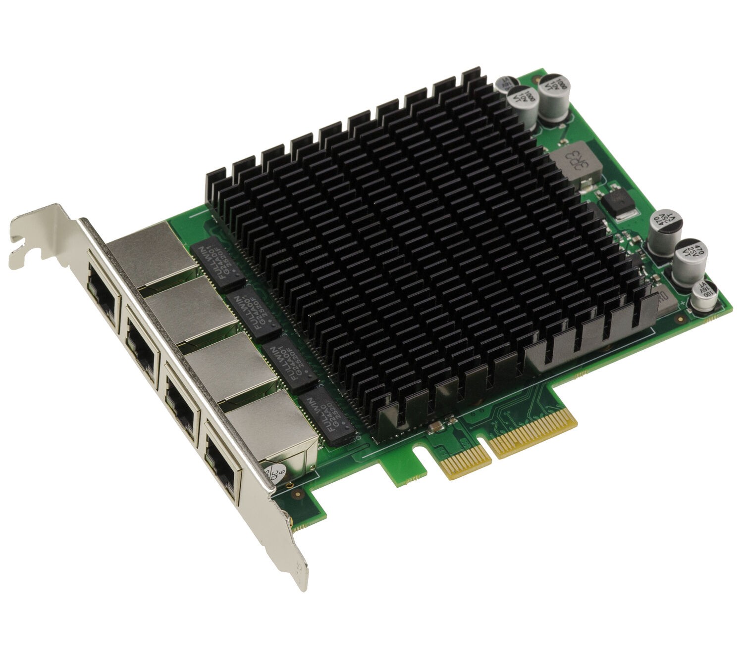 Industrial PCIe x4 Network Card 4 Ports RJ45 LAN GIGABIT ETHERNET INTEL 82574