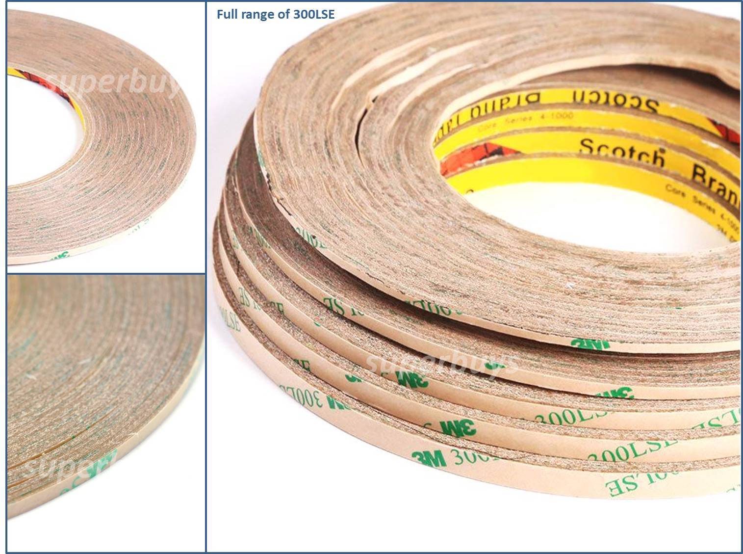 3M 3mm 300LSE Double Sided Acrylic Adhesive Transfer Tape Sheet Multi Purpose