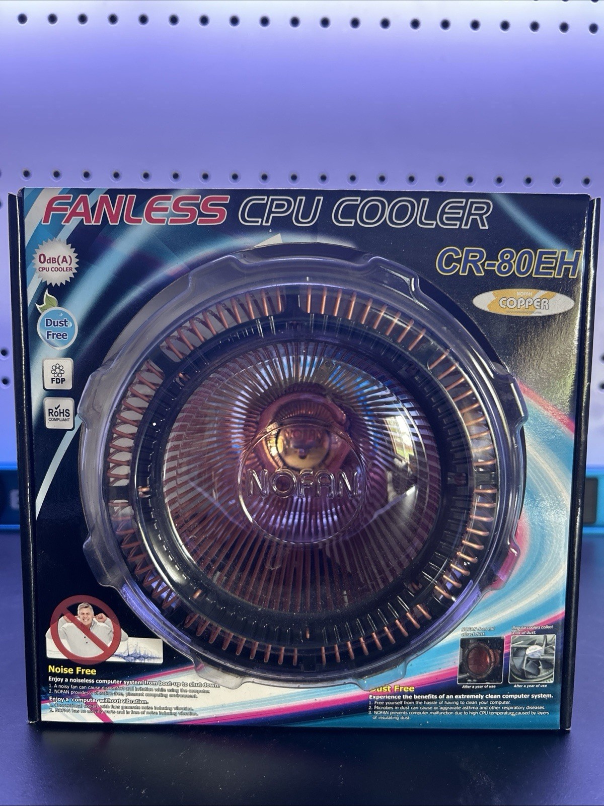 Nofan CR-80EH Copper IcePipe 80W Fanless CPU Cooler Intel LGA1150/1155/1155/1156