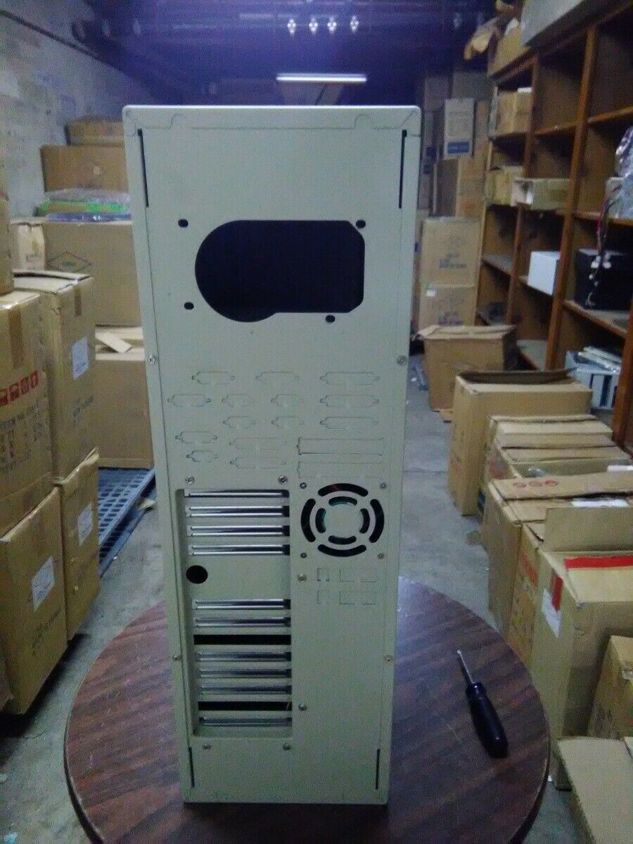 Server Full tower ATX AT PC Case Computer Case AT Pentium Tower White Wheels NEW