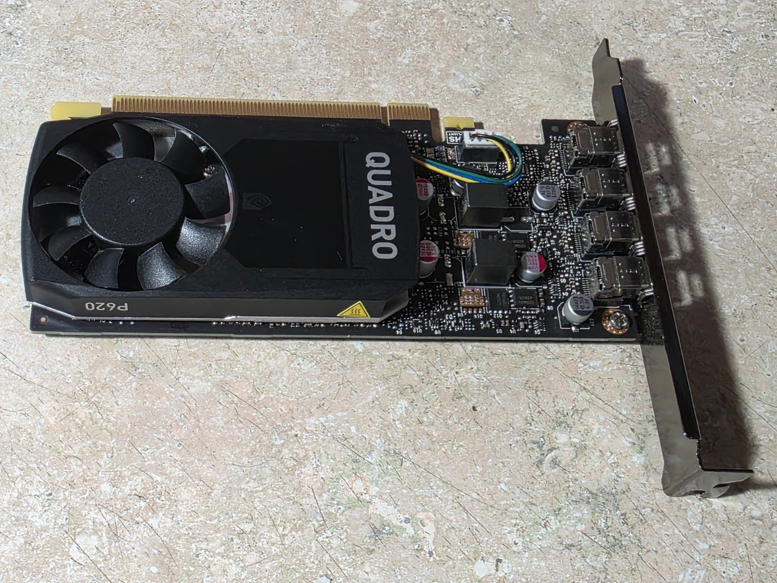 L11436-002 NVidia HP Quadro P620 2GB 4-Port DP GDDR5 128 bit Graphics Card