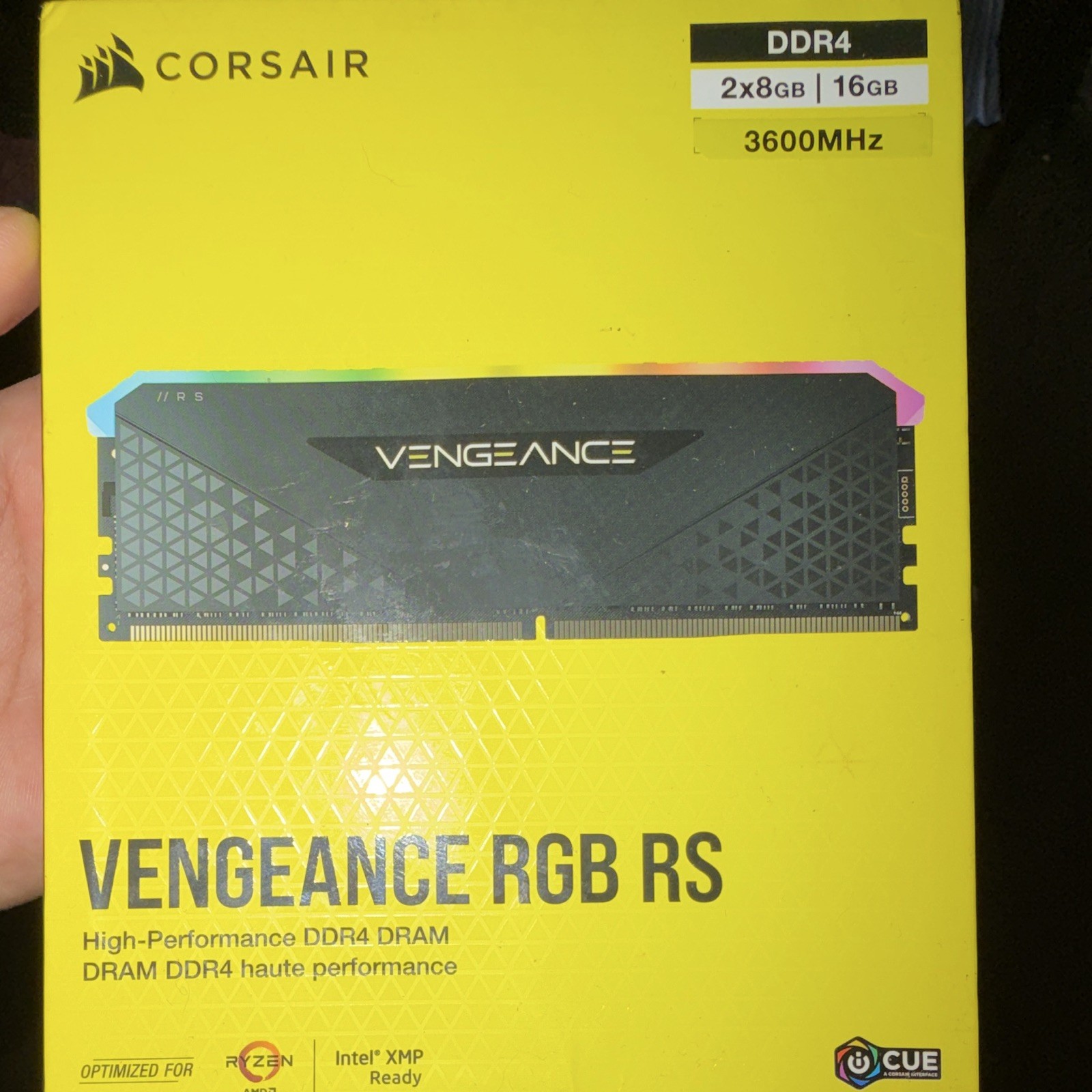 Corsair Vengeance RGB RS 16GB (2x8GB) DDR4 3600MHz DIMM XMP CMG16GX4M2D3600C18