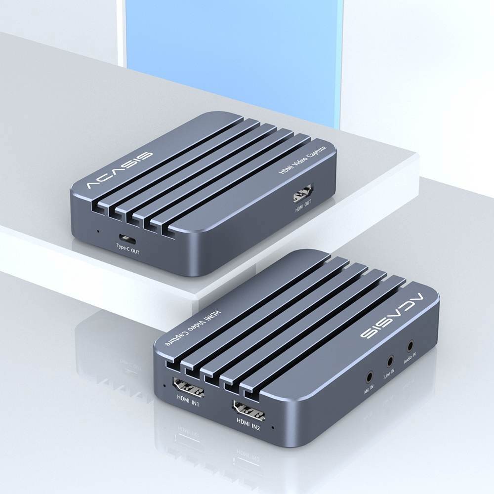 Acasis 2 Channel HDMI 4K 60Hz Input/Loopout Type-C Video Capture Card
