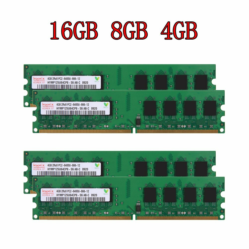 16GB 8GB 4GB 2GB DDR2-800MHz PC2-6400U 240pin Desktop intel RAM For Hynix Lot 02