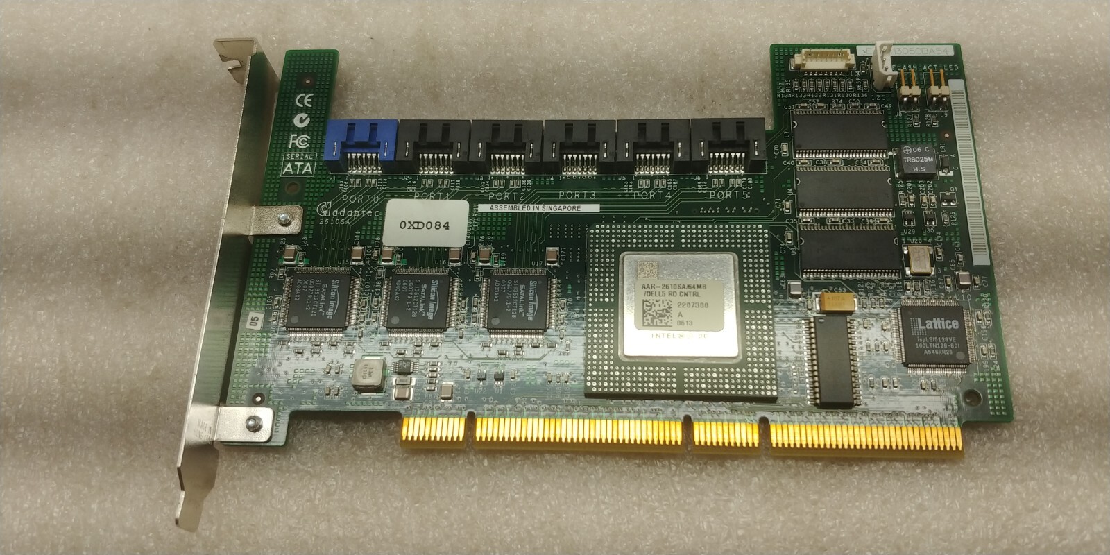 Adaptec SATA RAID Controller Card 64MB 6Port 2610SA AAR-2610SA/64MB/DELL4 FR SHP