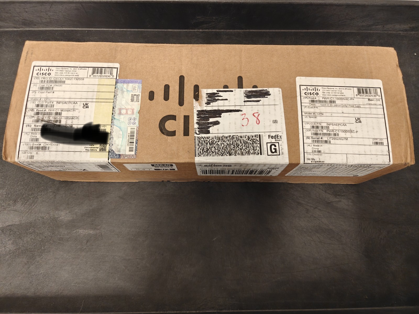 Brand new Cisco PWR-C1-1900WAC-P Catalyst 1900W AC 80+ Platinum power supply