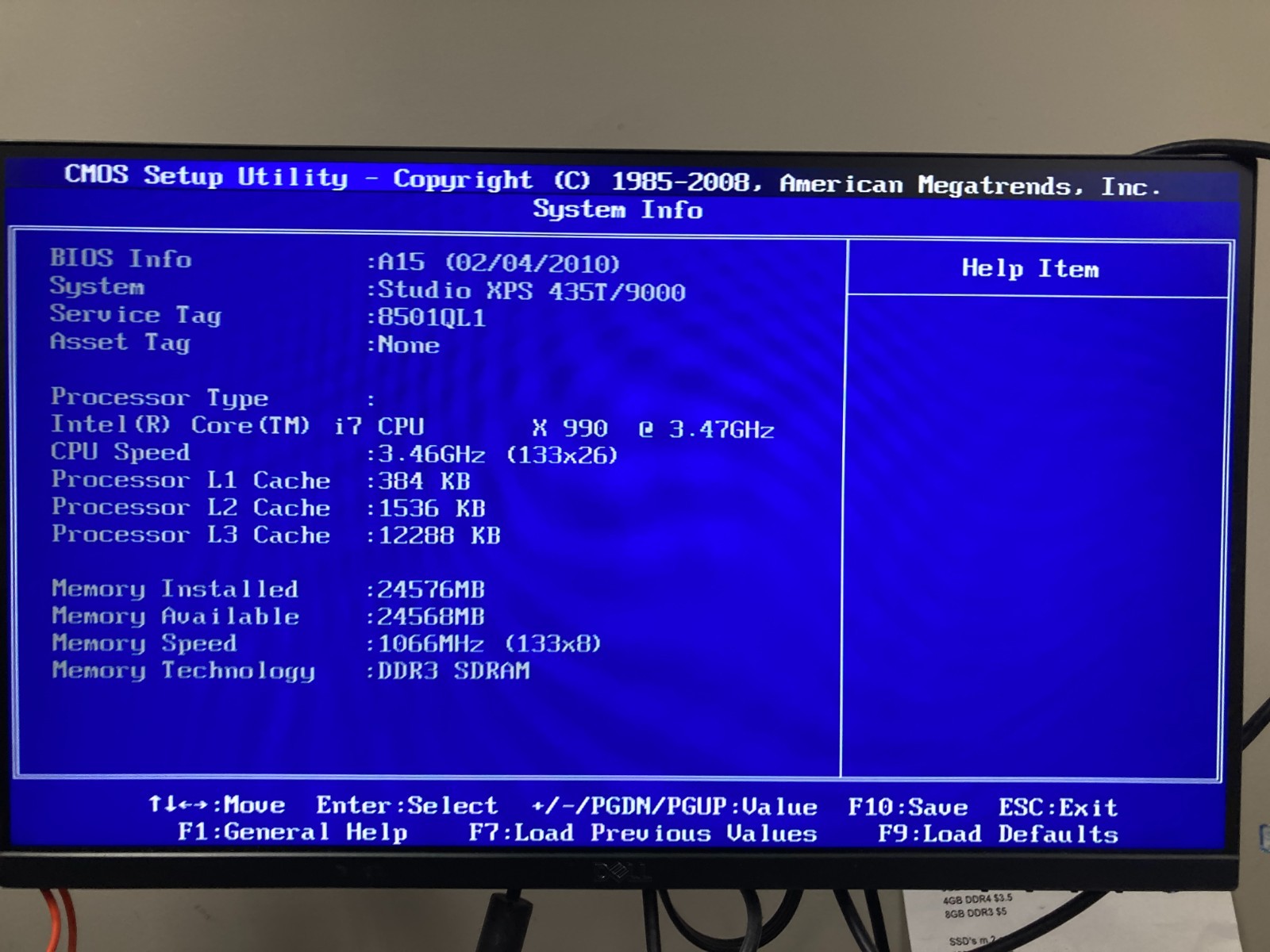 Dell Studio XPS 435T/9000 LGA 1366 Intel X58 Express Triple Channel DDR3 Ram