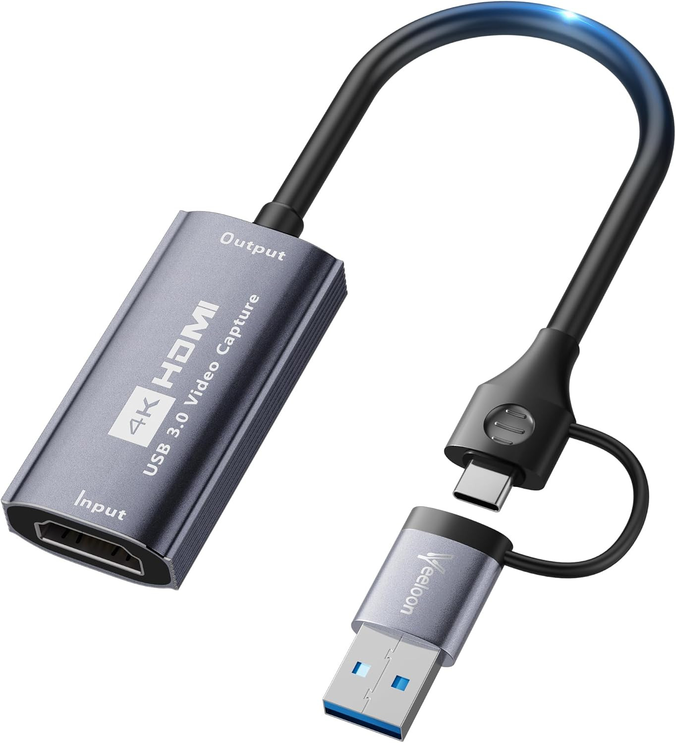 Video Capture Card for Streaming,4K HDMI to USB C Capture Card with USB a 3.0