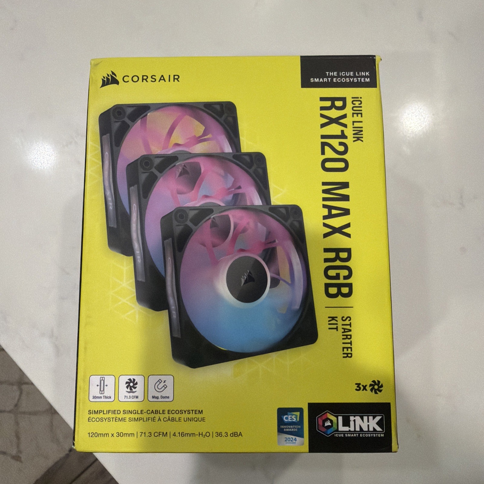 Corsair iCUE LINK RX120 MAX RGB 120mm Fans Starter Kit 3-Pack