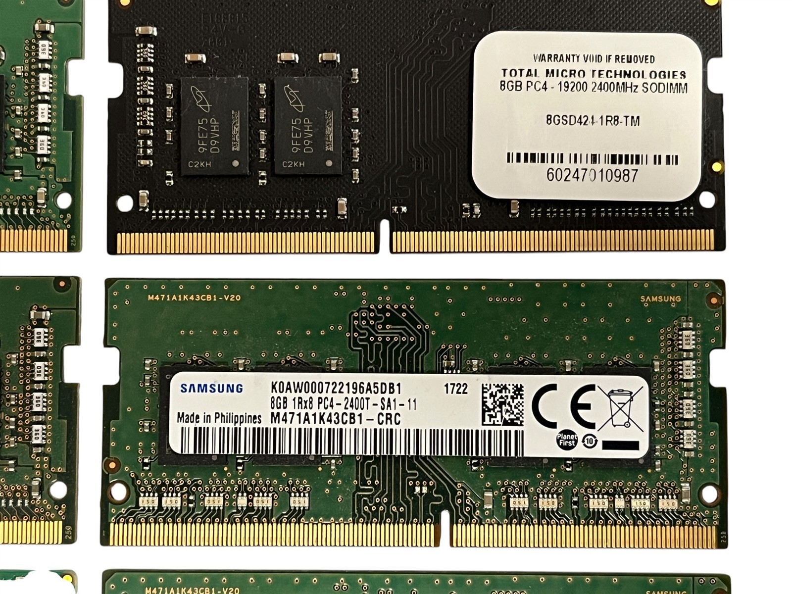 LOT 10: Mixed Brand 8GB 2400T DDR4-2400 PC4-19200 SODIMM Laptop RAM Memory