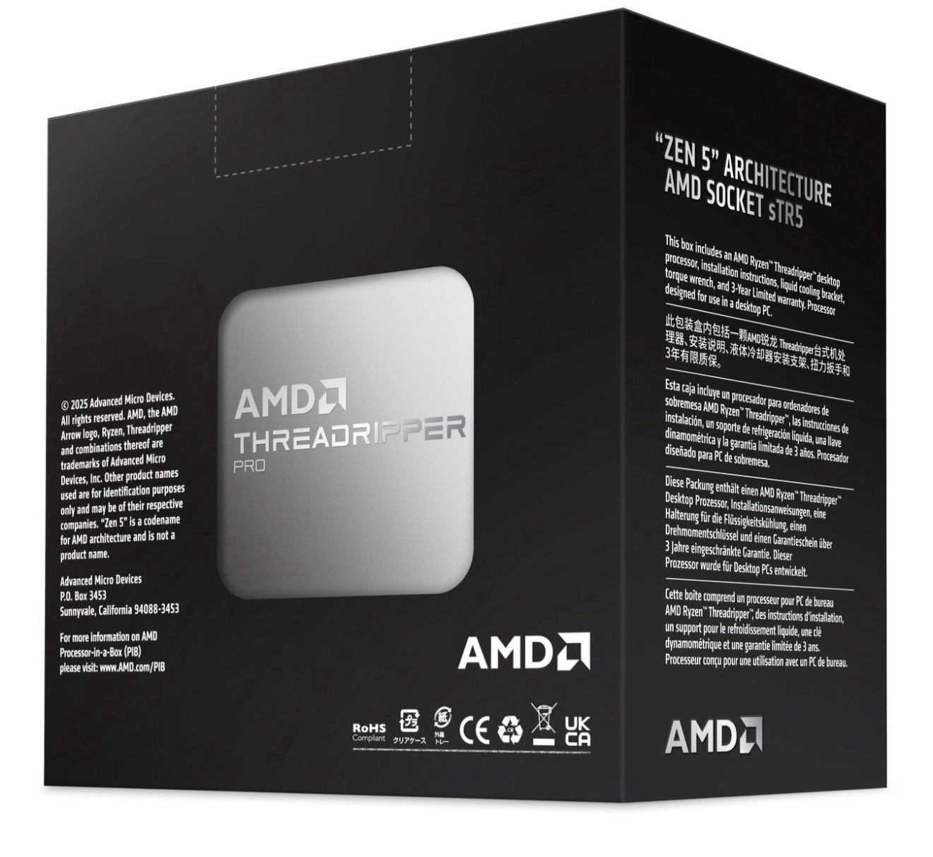 AMD Ryzen Threadripper Pro 9965WX 24-Core 5.4GHz sTR5 / SP6 CPU 100-000000724
