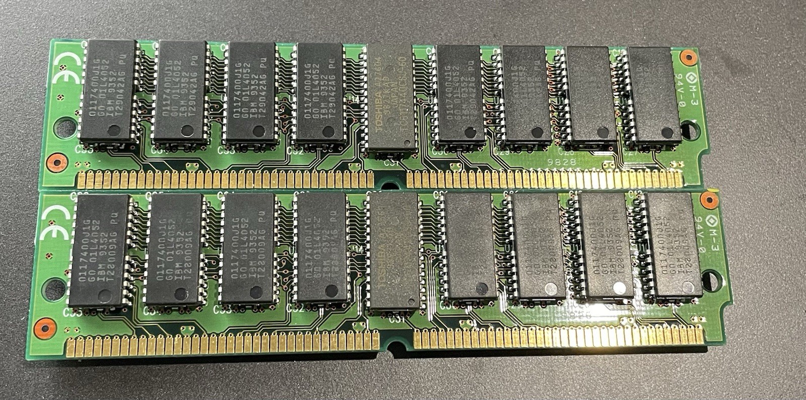 Lot of 2 Vintage Kingston KTC32K/PS CE 32MB 72PIN SIMM