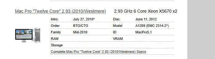 APPLE MAC PRO 5,1 2010 2012 CPU TRAY DUAL XEON 2.93GHZ 6-CORES 64GB RAM T7-B3