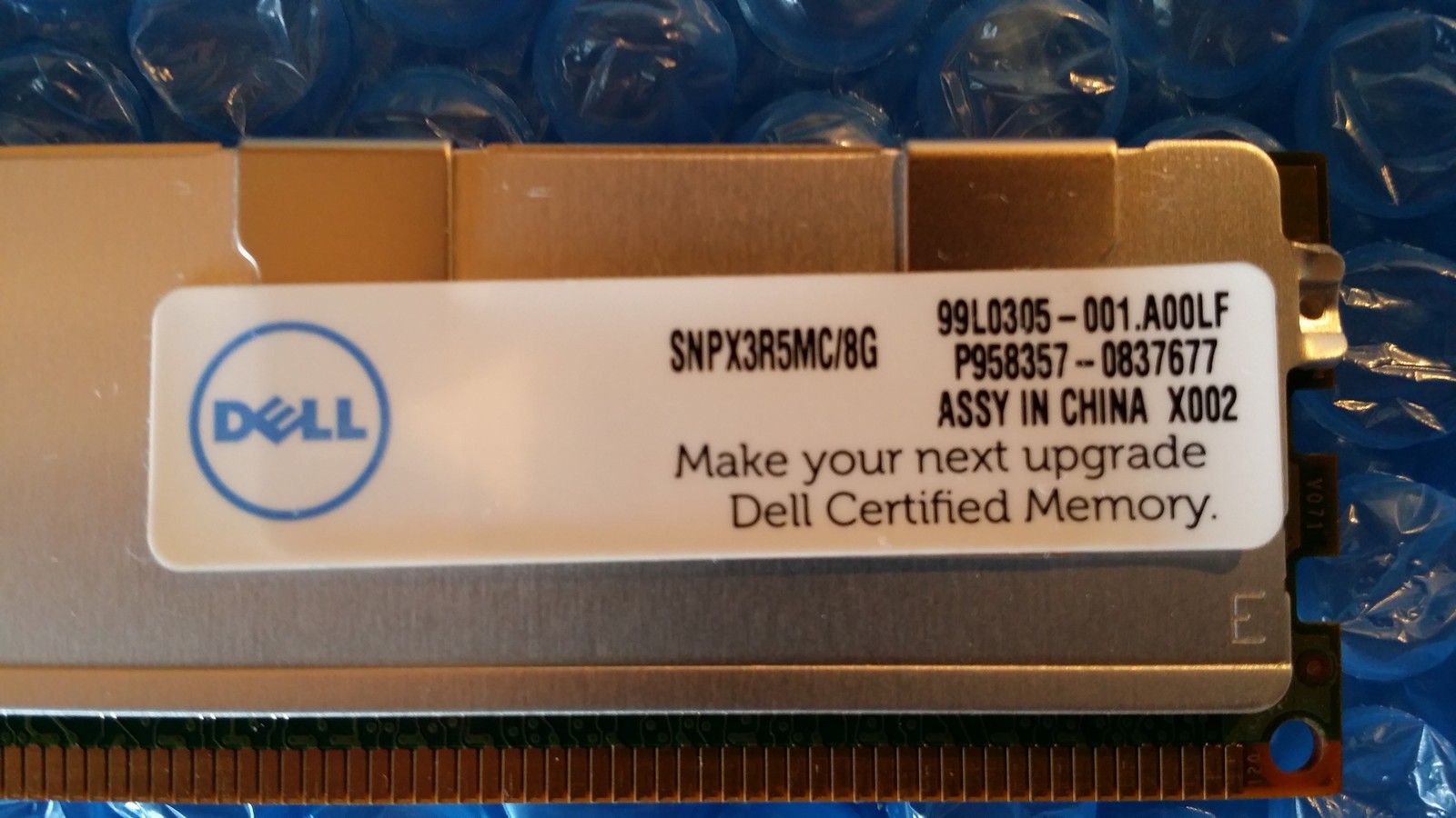 A3078601 SNPX3R5MC/8G Memory DDR3 PC3-10600 ECC REG Dell Original