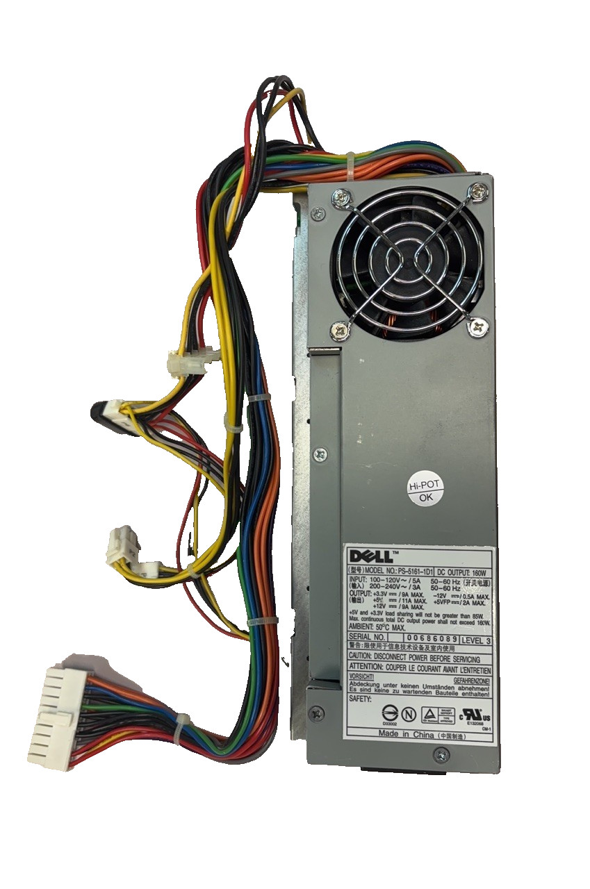 PS-5161-1D1 Dell 160 Watts 100-240V Power Supply for OptiPlex GX240/260/270/280