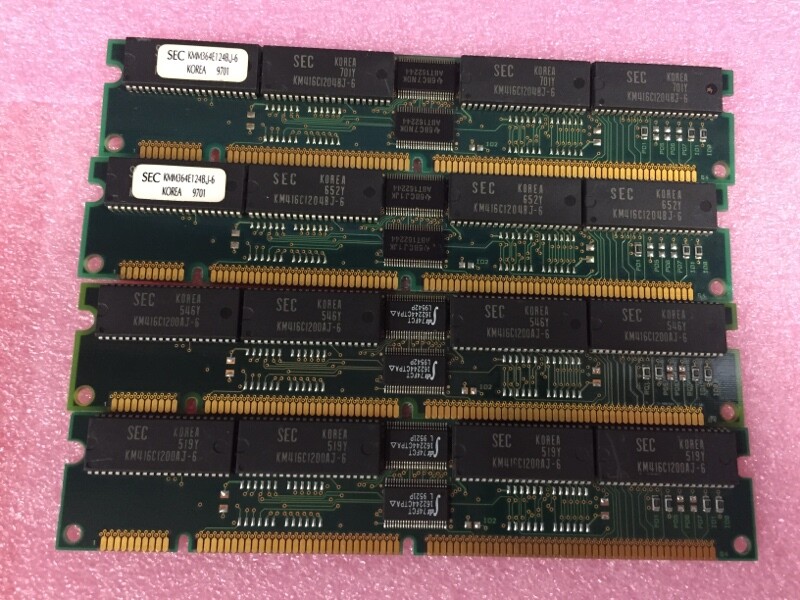 KMM364C124AJ-6 Samsung 8MB FastPage 60ns 4c 1×16 Buffered 5V 168-Pin lot of 4