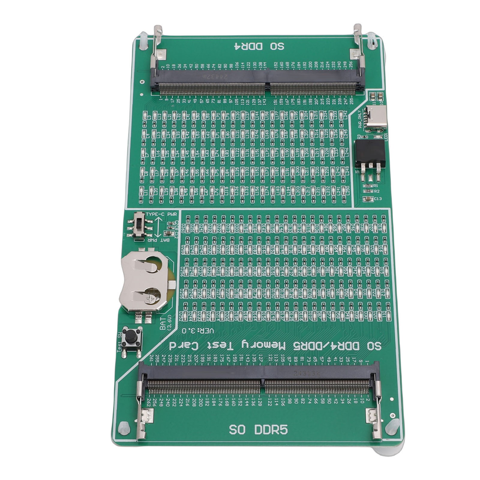 2 In 1 DDR4 DDR5 Memory Tester LED Light Troubleshoot Laptop Desktop Server