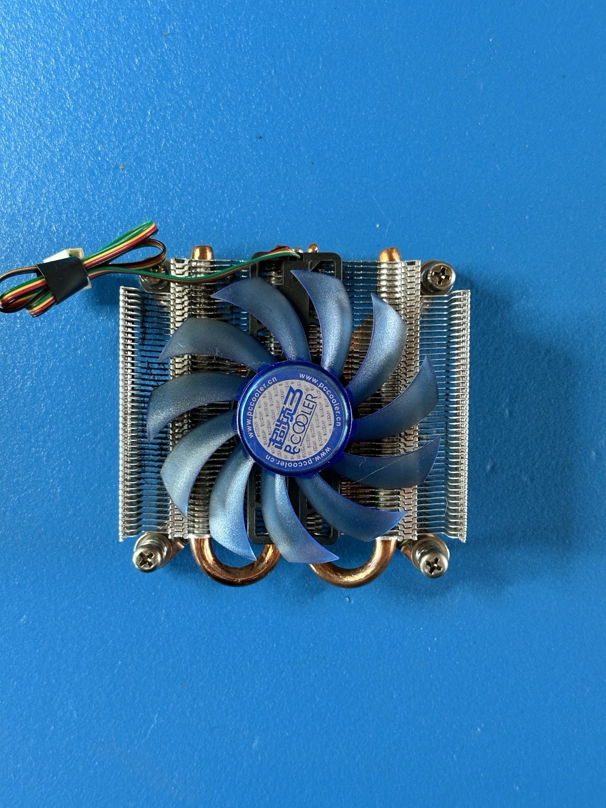 PCCOOLER CPU Fan with Heatsink Copper Aluminum Blue 4-Pin Cooler